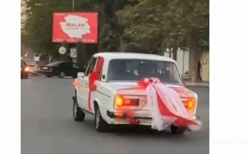 Toy karvanında avtoxuliqanlıq edən sürücü həbs olundu - Video