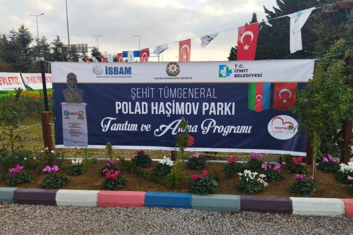Türkiyədə Polad Həşimovun adını daşıyan parkın açılışı oldu - FOTO