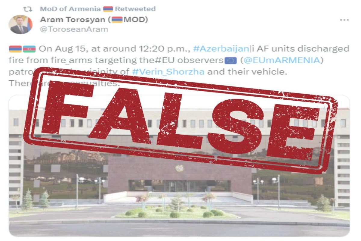 Aİ-nin missiyası Ermənistan MN-in məlumatını təkzib edib